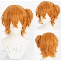 ND Kyousuke Yaguchi Cosplay Wigs Yarichin Club Cosplay Orange Hair Wigs for Halloween Party Comic Con Coser Synthetic Kanekalon