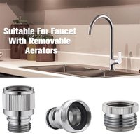 4Pcs/set Faucet Adapter Set for Garden Hose and Shower Connection Quick Connectors Stainless Steel Removable Aerator Adapter
