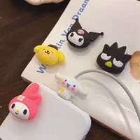 Cartoon Sanrio Cable Protector Bites Wire Organizer Winder Saver For USB Charging Cable Data Line Earphones Cord Protector Cover