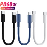 PD60W USB C Quick Charging Cables Short Dual Type C Portable Data Transfer Wire Cord Suitable for IPhone 16 15 Pro Samsung Mi