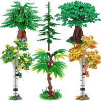 MOC City Street Scene Plant Model Sets Forest Assemble Building Block Park Jungle Assemble Bricks Toys