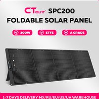 CTOLITY SPC200 200W Foldable Solar Panel with a Grade ETFE IP68 Waterproof High Efficiency 23% 20.5V for RV Camp 16AWG 1M