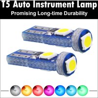 10X T5 Led Bulb W3w Car Lights Light 3smd Motorcycle Dashboard Auto License Lamp Mini 12v Canbus Interior Lighting Energy-saving