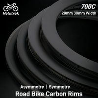 New Gravel 700C 28mm 30mm Wide Road Disc Carbon Rims Tubeless Disc Brake Rims Depth 30 35 40 45 50 55 60mm Carbon Road Wheel