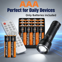 High Power Capacity Long Lasting 1.5V AAA Carbon Zinc Disposable Battery - for Toys, Remote, Keyboard/Mouse, Flashlights, Razors