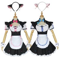NEKOPARA Cosplay Chocola Vanilla Cosplay Maid Dress Women Full Set Cute Lolita Halloween Party Outfits