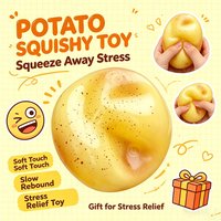 Kartoffel-Squishy-Fidget-Spielzeug mit weicher, langsam zurückfedernder Textur, zusammendrückbar, formbar, zur Stresslinderung, stimmungskalibriernd, niedliche Tischdekoration.