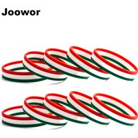 1pc Hungary Flag Silicone Bracelets Wristband Kids Children Women Men Sport Love Friend Family