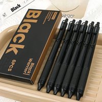 New 6PCS Retractable Gel Ink Pen Set Smooth Writing 0.5mm Fine Point Stainproof Quick-Drying Ink Gel Pens Portable ST Pen Gifts