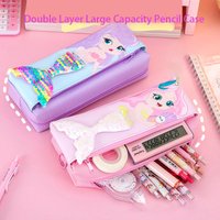 Mermaid Pencil Case Estuche Escolar Pencil case School Supplies Sequins Pencil Pouch Kawaii Stationery Pencil Cases For Girls