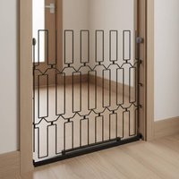 Metal Retractable Pet Gate Foldable Retractable Pet Gate Home Barrier Auto Retract Space-Saving for Doorway, Stairs