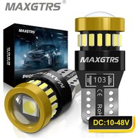 2x 9-48V W5W T10 LED Canbus Light Bulb Car Interior Reading Parking Width Lights White Ice Blue 12V/24V for Truck Pickup