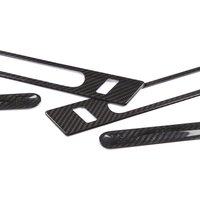 UP!For Nissan R35 GTR 2006-2018 Real Carbon Fiber Outer Door Handle Cover Glossy Finish Pull Surround Interior Trim