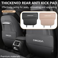 Leather Car Seat Back Protection Anti-Kick Pad Seat Storage Bag Auto Accessories For Chery Omoda 5 C5 E5 C9 9 EV PHEV 2024 2025