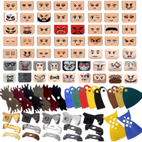 MOC Expression Building Blocks Military Figures Soldier Coats Camo Cloak Shoulder Armor Head Face Accessries Bricks Toys Gifts