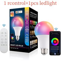 Bluetooth Smart LED Bulb Tuya Light Bulbs Dimmable Spotlight Bulb 9W E27 RGB+CW+WW LED Color Change Lamp Remote control