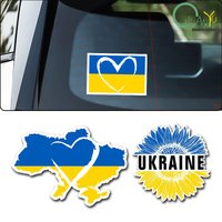 Sign Car Sticker Ukraine Sunflower Ukrainian Classic Round Sticker Waterproof Vinyl Decal Car Accessories Decor