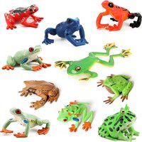 Rainforest Animals Frogs Figurines Tree Frog Rana Bullfrog Squishy Action Figure Toy Animals Figures Children Toys Kids Gifts