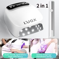 LUGX Nail Dryer Lamp 2in1 Hybrid Inductive Rechargeable/Plug-in Large Space Fasting Drying Nail Gel Polish UV LED Curing Light