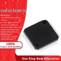 STM32F103RET6 Microcontroller LQFP64 MCU 72MHz 512KB Flash 64KB SRAM ARM Cortex-M3 32-bit Processor Embedded IC Chip Module