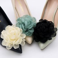 2-Piece Flower Shoe Clip Detachable Shoe Accessory for Bridal High Heels Wedding Dance Shoes Fashion Decoration Embellishment
