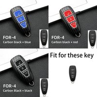 ABS Carbon Car Key Case For Ford Puma Grand C Max Focus Mondeo Kuga Fiesta Ecosport Transit Kuga ABS Remote Key Case
