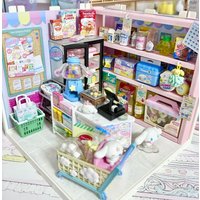 Original Re-Ment Cinnamoroll Supermarket Miniature Series Blind Box Scene Fine Model Collect Chic Toys Girl Birthday Gifts