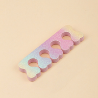1Pcs Colorful EVA Toe Separator Soft Sponge Gradient Glitter Foot Finger Divider Manicure Nail Polish Tools