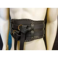 Medieval Vintage Wide Renaissance Belt Men Knight Armors Middle Ages Pirate Steampunk Props Adult Fancy Cosplay Costume