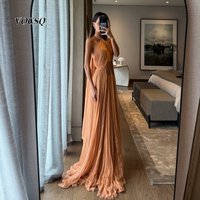 Halter Prom Dresses with Folds Evening Dresses for Women A Line Formal Party Dress vestidos de fiesta elegantes Customized