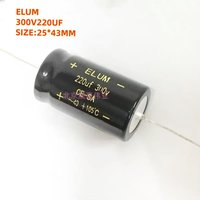 2pcs 300V220UF 450V220UF horizontal axial capacitor with polarity filtering electrolytic capacitor 220UF/300V 220UF 450V