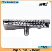Razor Head Top Aggressive Chrome Color Double-edged Mens Slant Safety Razor Head Replacement Accessory YAQI
