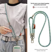 Universal Crossbody Lanyard Necklace Strap Universal Mobile Phone Adjustment Long Hanging Rope Wrist Strap Anti-Lost Lanyard