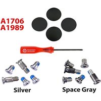Bottom Case Cover Screws Silver / Space Gray With Rubber Feet and Screwdriver For Macbook Pro 13"A1706 A1989 2016 2017 2018 2019