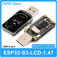 ESP32‑S3 Development Board with 1.47 inch LCD 240MHz Dual‑core 16MB Flash 8MB PSRAM TF Card Slot WIFI BTLE5 Support LVGL HMI IoT