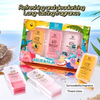 3Pcs Digital Solid Fragrance Alcohol-Free Long Lasting Fragrance Portable Body Balm For Men & Women