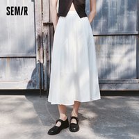 Semir Womens Skirt 2026 Elastic Waist Draped Split A Line Tops Loose Casual Style Soft Elegant Comfortable Daily Wear
