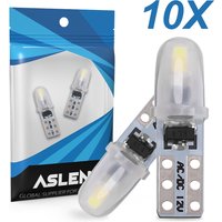 10 Pcs T5 Auto Car Dashboard Lights 2 3014 SMD Reading Instrument Panel Lamp No Polarity Led Bulb White 12V DC