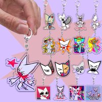 Fashion Singer Music Keychain Accessories Bag Cute Cartoon Cat Token Breakcore Keyrings Jewelry Fans Friends Gifts