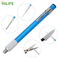 HILIFE für Angelhaken, Messer, Stiftform, diamantbeschichteter Kohlenstoffstahl, Schleifstein, Outdoor-Werkzeug, Messerschärfer, Mehrzweck, 1 Stück