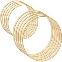 10Pcs 10/15/18/20/23/30cm Wooden Ring Bamboo Hoop Frame DIY Wreath Decorative Circle Craft Tools Wedding Christmas Decoration