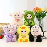 Colorful Cartoon Duck Panda Vinyl Doll Plush Toy Backpack Pendant Stuffed Plush Toy Birthday Gift For Kids,Friend