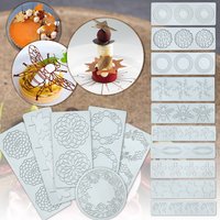 Circular Flower Wreath Lace Mat Cake Sugar Mold Pebbles Bee Shape DIY Dessert Tray Decoration Silicone Mould Kitchen Baking Tool
