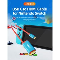 CABLETIME PD 100W USB C to HDMI Cable 4K60Hz Type C to HDMI Cable Adapter Prefect Nintendo Switch/OLED for Switch PS4 PS5