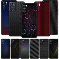 Carbon Fiber Case For Oppo Find X6 Pro X5 A54 A53 A52 A9 2020 A15 A95 A17 A16 A76 A74 A57 Reno7 Reno6 Pro Plus 5G Black Cover