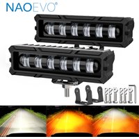 NAOEVO 60W 7D 6 Inch LED Light Bar 4X4 offroad Spotlight Ultra-HD Lens Work Lamp 12V 24V for Motorcycle ATV Truck Running Light