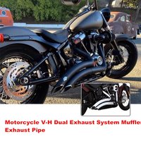 Motorcycle V&H Exhaust System Muffler Exhaust Pipe For Harley Softail Rocker Blackline Cross Bones Night Train 1997-2017