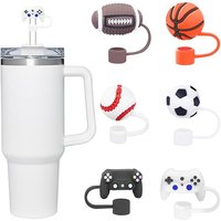 4/6PCS Straw Cover Cap for Stanley Cup Silicone Dustproof Straw Topper Compatible with Stanley 30&40 Oz Tumbler with Handle