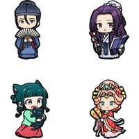 4pcs Cute Fans Enamel Pins Set Anime Characters Brooches for Clothes Backpack - the Apothecary Diaries Theme Gift Jewelry