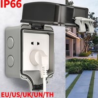 โโIP66 Waterproof ABS Power Distribution Box | Outdoor 86 Type Surface-Mounted Switch Panel with Rain Coverโ